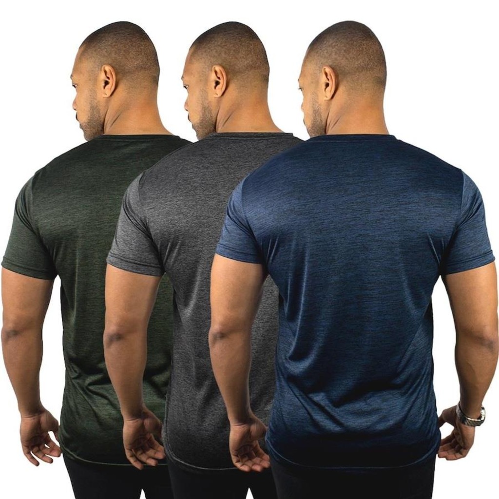 Imagem 2 do produto Camiseta Color Sports Dry Mescla - 3 Unidades - Masculino