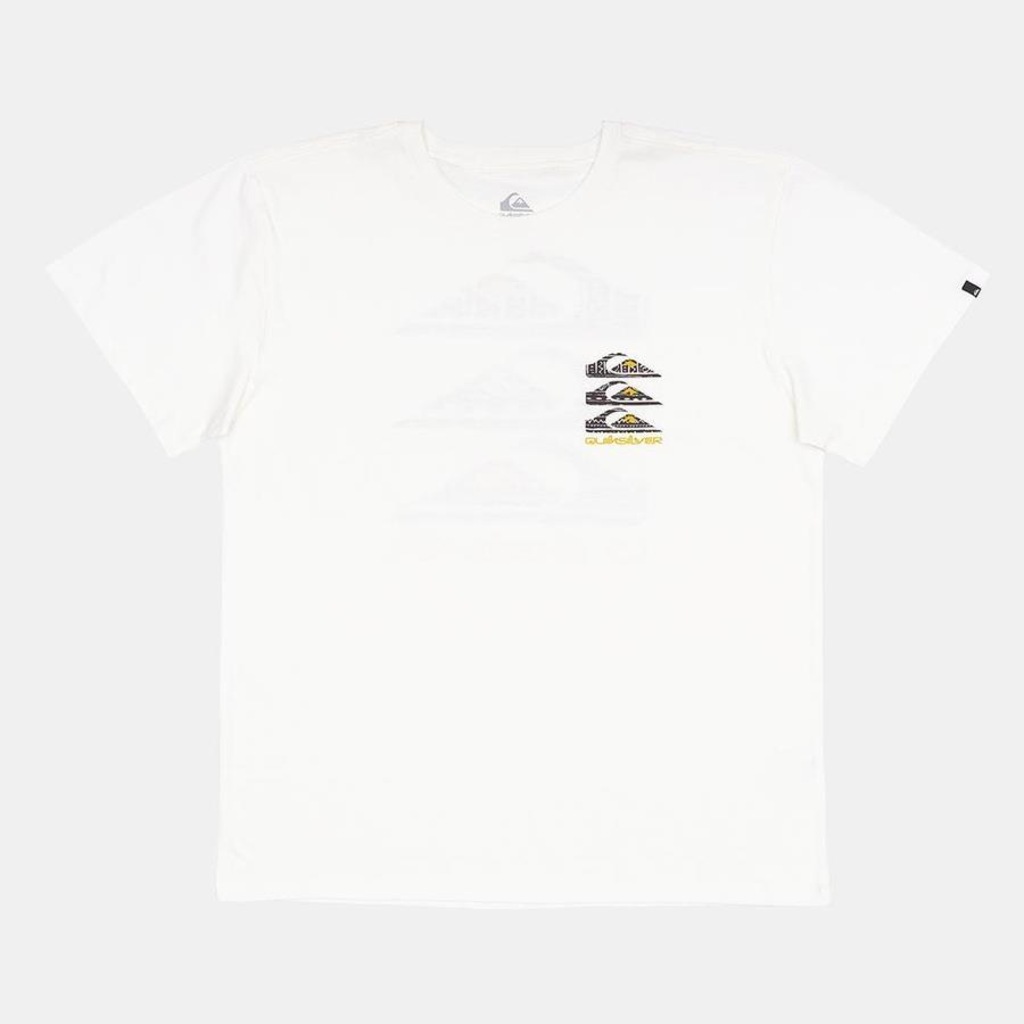 Camiseta Quiksilver Vertical Logos Plus Size - Masculina