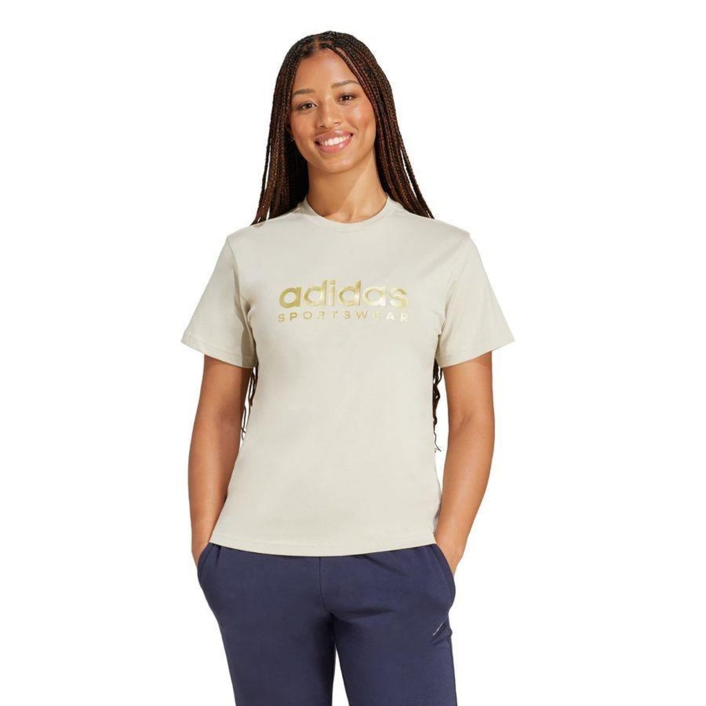 Camiseta adidas Estampada House Of Tiro Metallic - Feminina - Foto 1