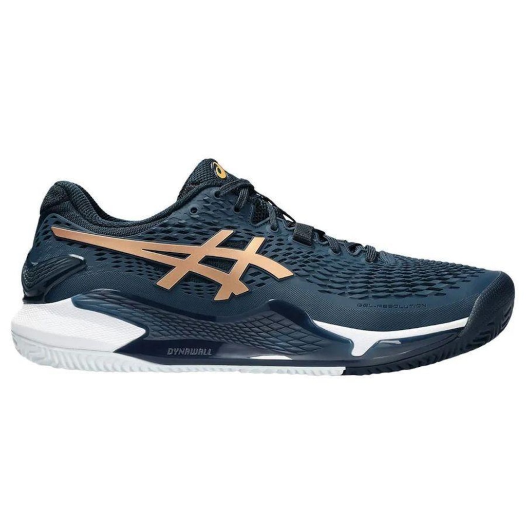 Tênis Gel Resolution 9 Clay Azul Marinho e Dourado - Asics - Asics