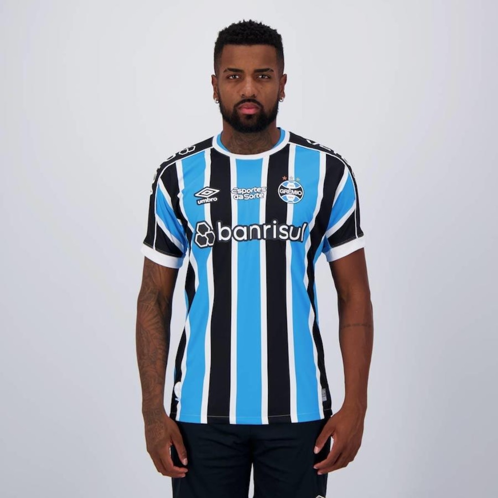 Camisa Umbro Gremio I 2023 Jogador com Patrocínio - Masculina - Foto 1