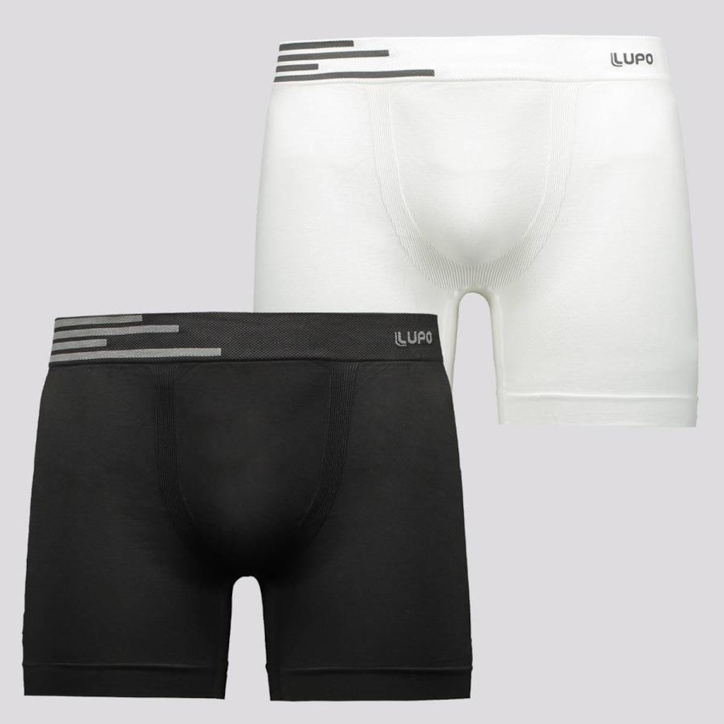 Kit Cueca Boxer Lupo Microfibra sem Costura - 2 Unidades - Masculino