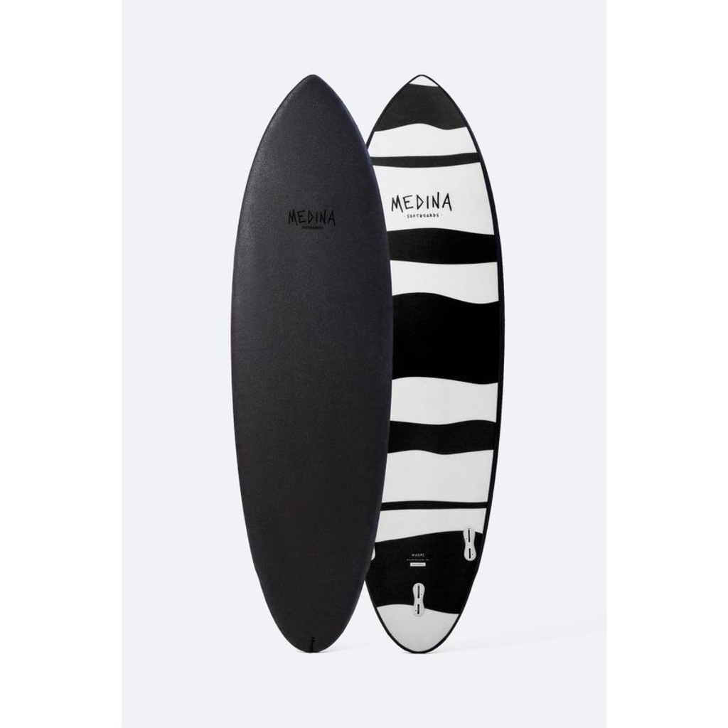 Prancha de Surf Medina Soft Top Black Old News 6''''4
