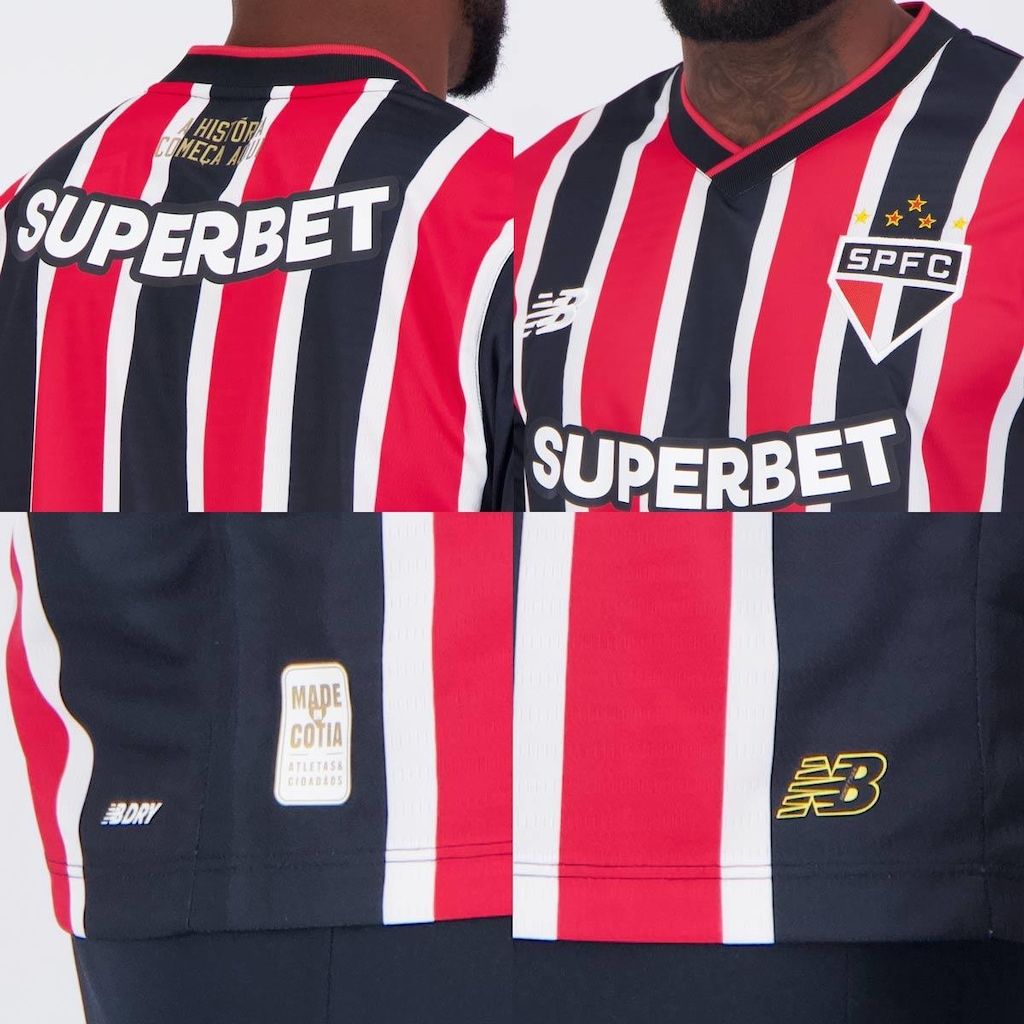 Imagem 5 do produto Camisa do São Paulo II 2024 New Balance com Patrocínio 10 Luciano - Masculina