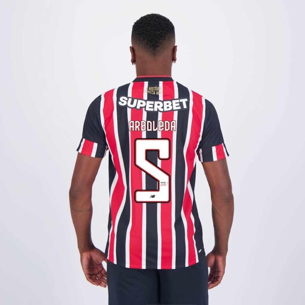 Camisa do São Paulo II 2024 New Balance com Patrocínio 5 Arboleda - Masculina