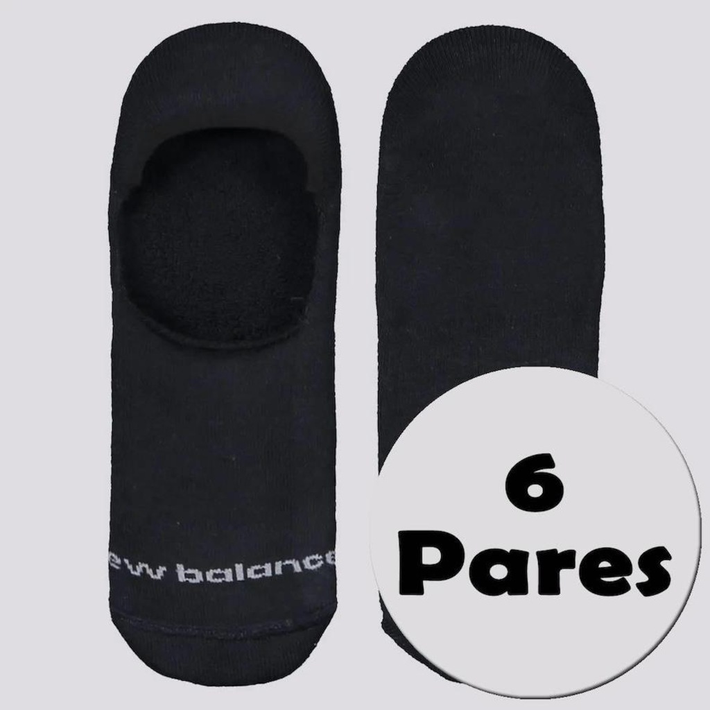 Kit Meias New Balance com 6 Pares Basic - Adulto