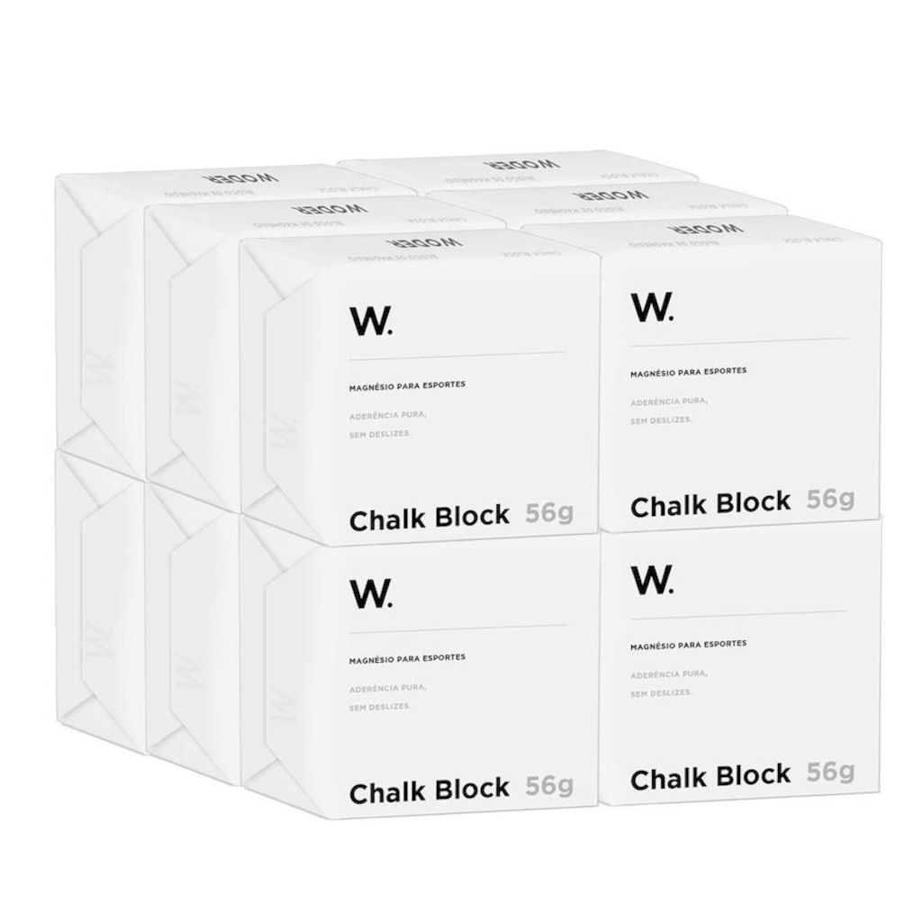 Kit Magnésio em Bloco 56G Chalk Block Cross Escalada - 12 Unidades