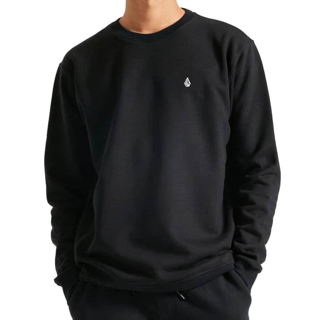 Blusão de Moletom sem Capuz Careca Volcom Single Ston