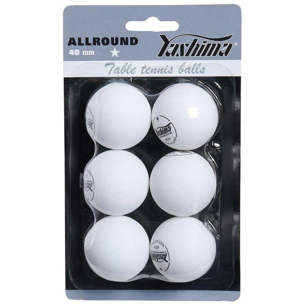 Bola de Tênis de Mesa Yashima 1 Estrela Plástico - 6 Bolas