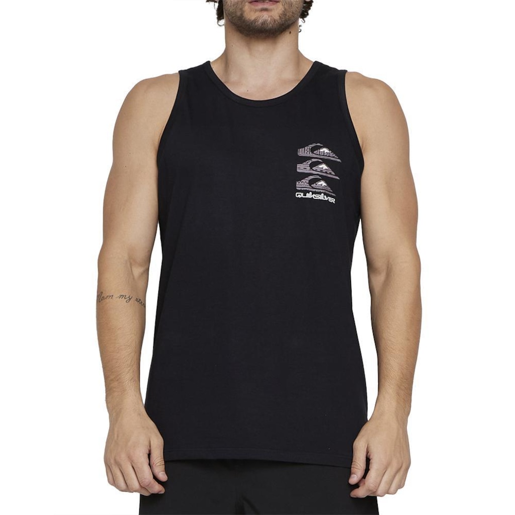 Camiseta Regata Quiksilver Vertical Logos Sm25 - Masculina