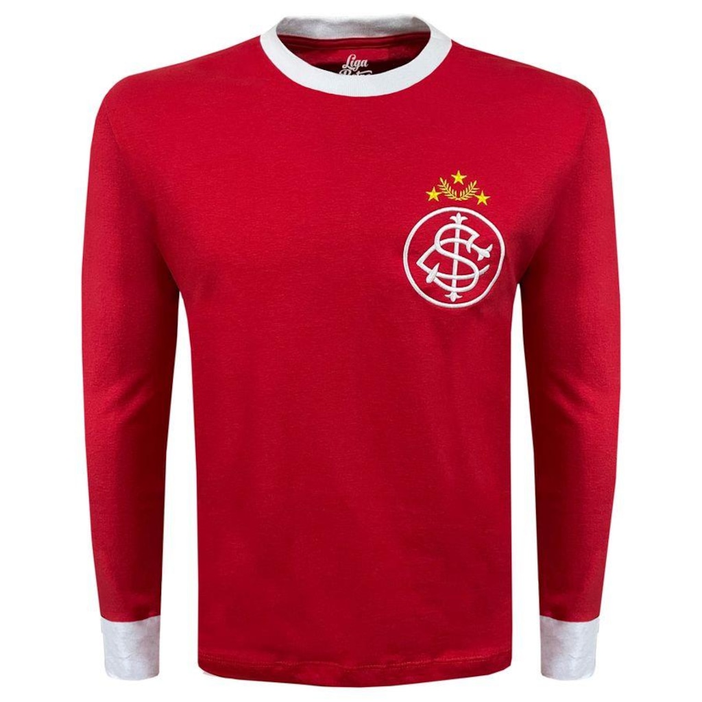 Camiseta Manga Longa do Internacional 1980 Liga Retrô - Masculina - Foto 1