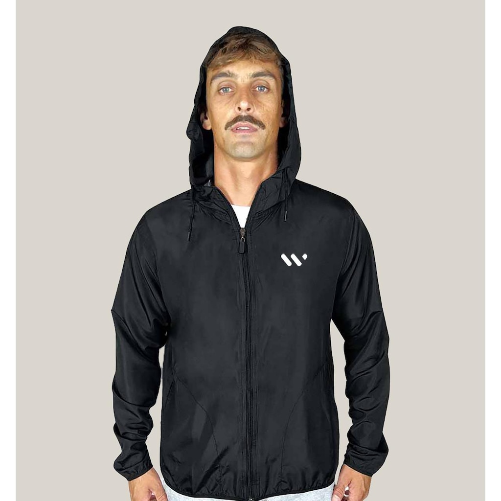 Jaqueta Corta Vento Masculina Wss Gym Never Give Up