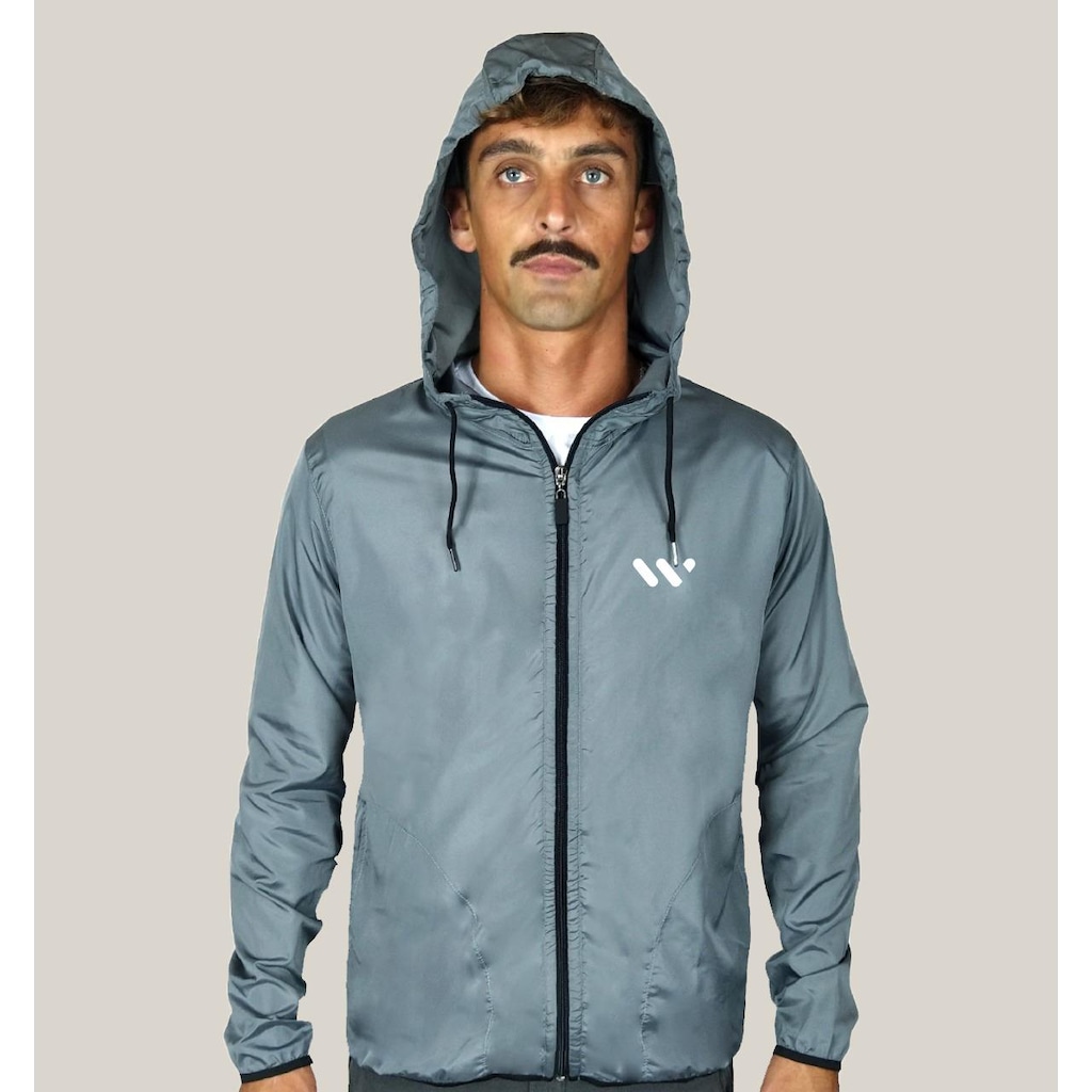 Jaqueta Corta Vento Masculina Wss Gym Never Give Up
