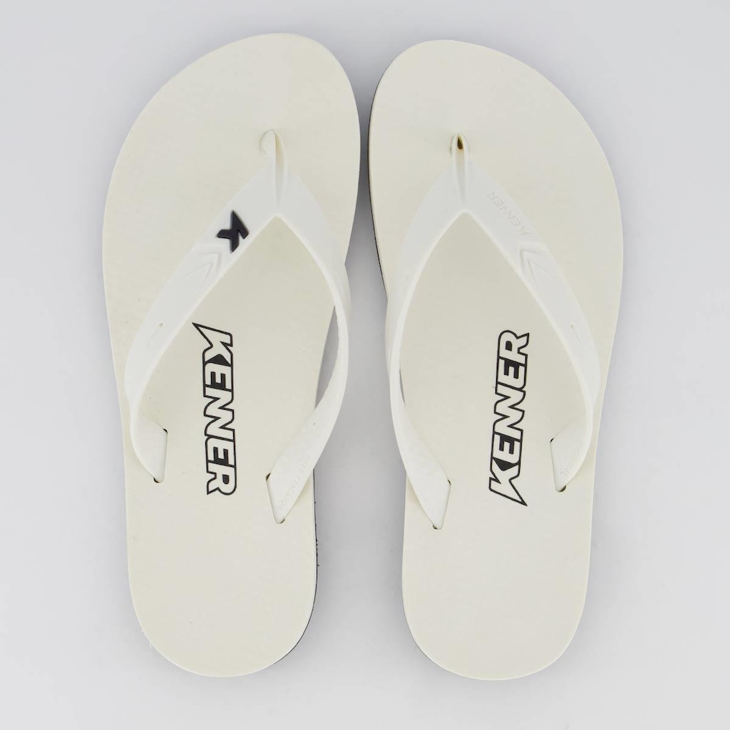 Chinelo Kenner New Summer Branco e Preto