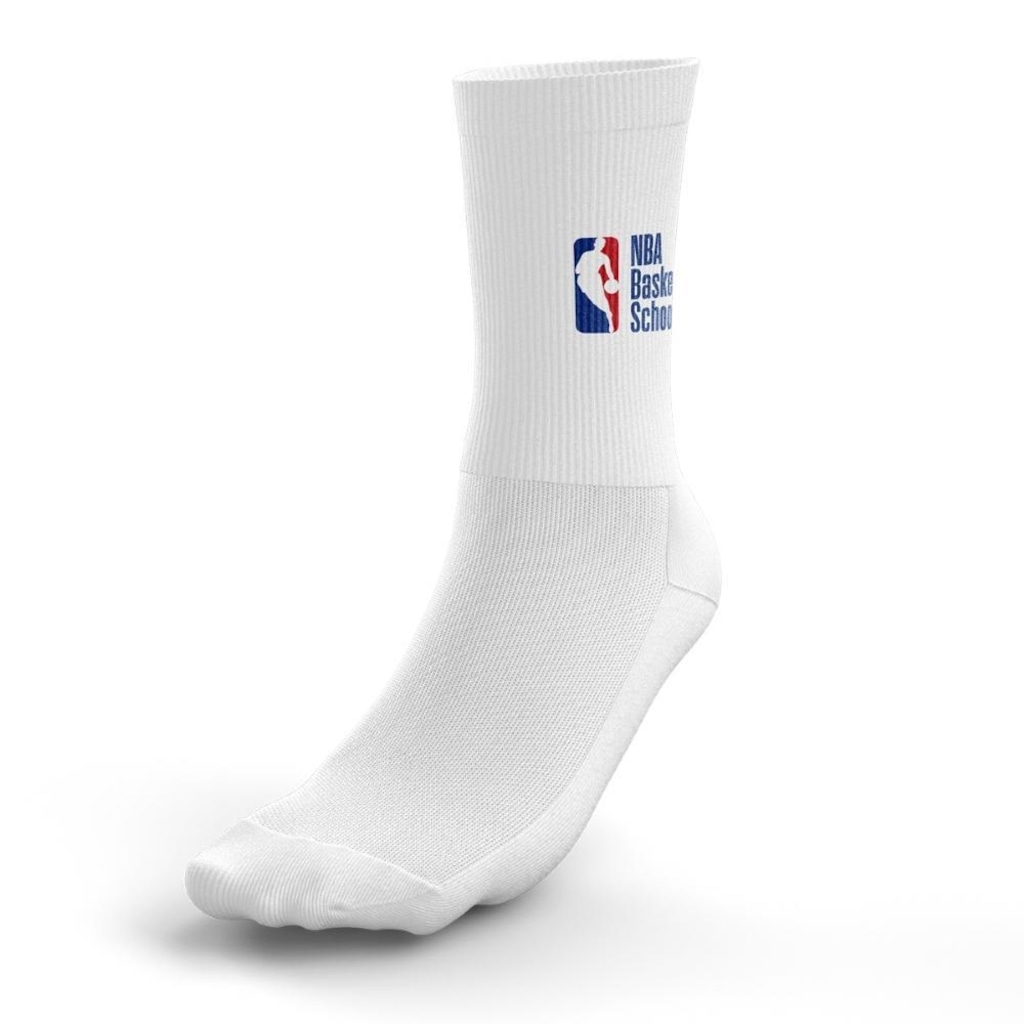 Meia Cano Alto NBA Basketball School Crew - Unissex - Foto 1