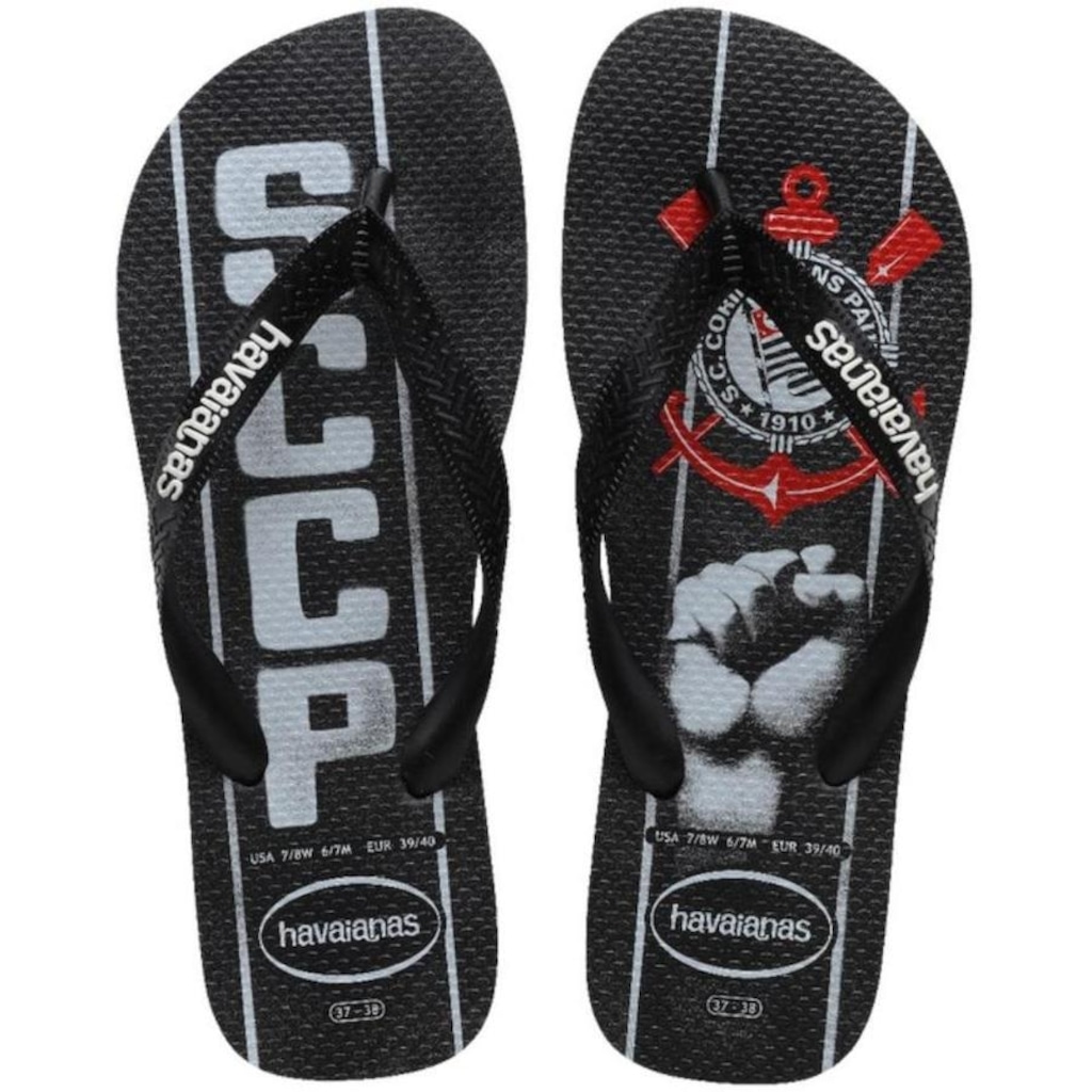 Chinelo Havaianas Top Times Corinthians Unissex