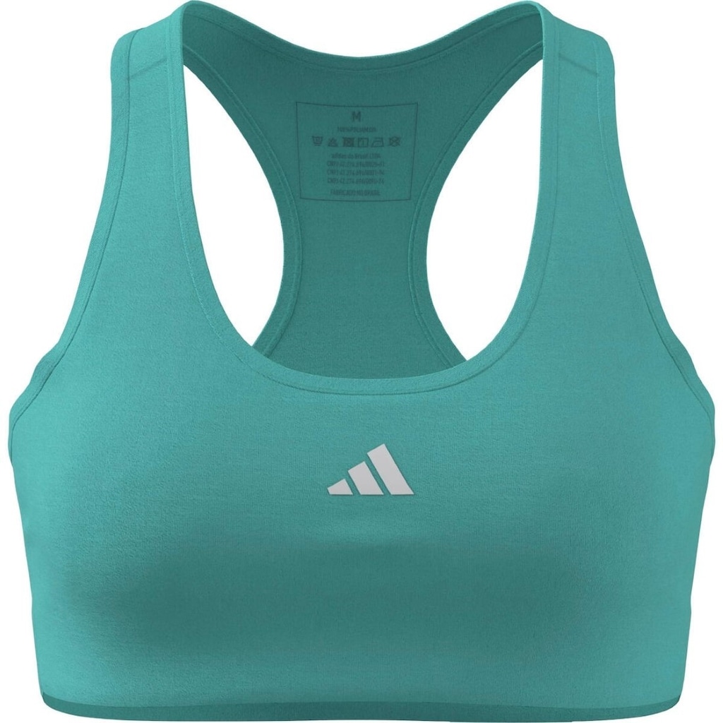 Top adidas Poliamida Suporte Médio Treino Feminino