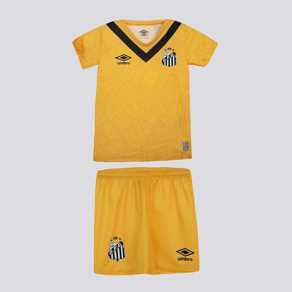 Kit Uniforme de Futebol do Umbro Santos Iii 2024 Umbro - Infantil