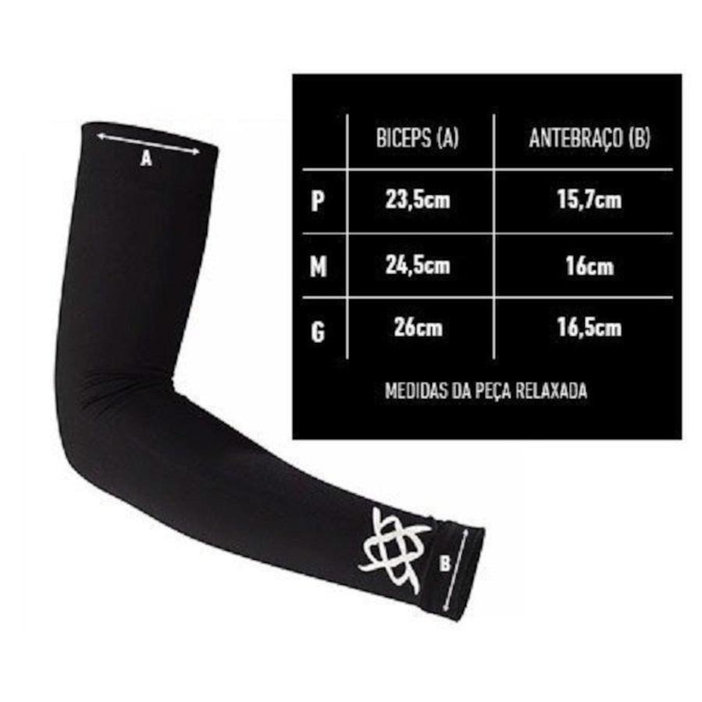 Imagem 2 do produto Manguito Hupi Bike Preto Proteção Uv50+ - Adulto