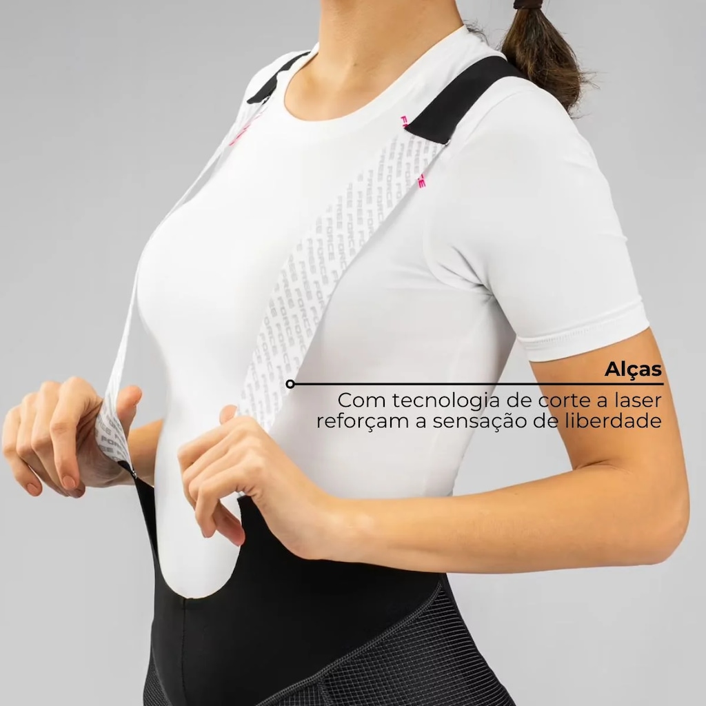 Imagem 4 do produto Bretelle de Ciclismo Feminino Free Force Performance Invert Gel