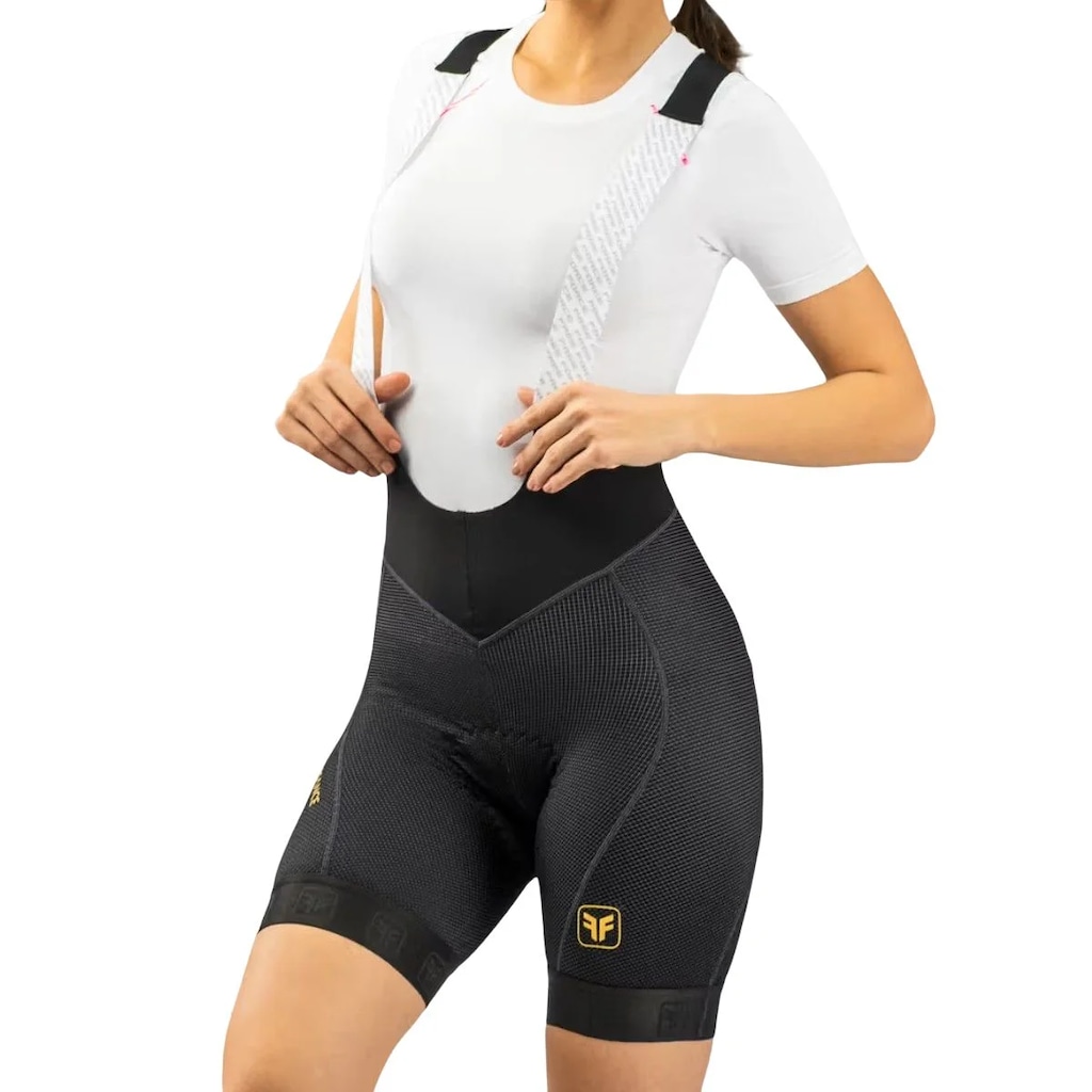 Bretelle de Ciclismo Feminino Free Force Performance Invert Gel