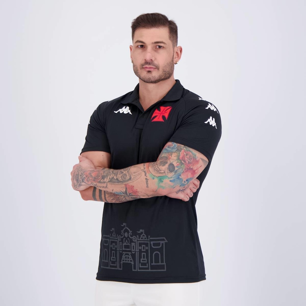 Imagem 3 do produto Camisa Polo do Vasco Supporter 2024 Kappa - Masculina