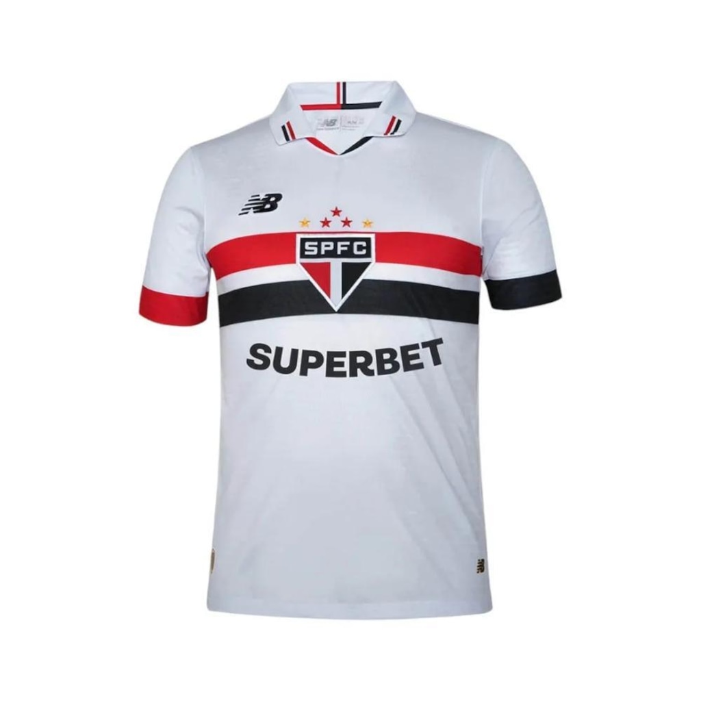 Imagem 2 do produto Camisa New Balance São Paulo Home 24 Torcedor C/ Patrocínio - Masculina