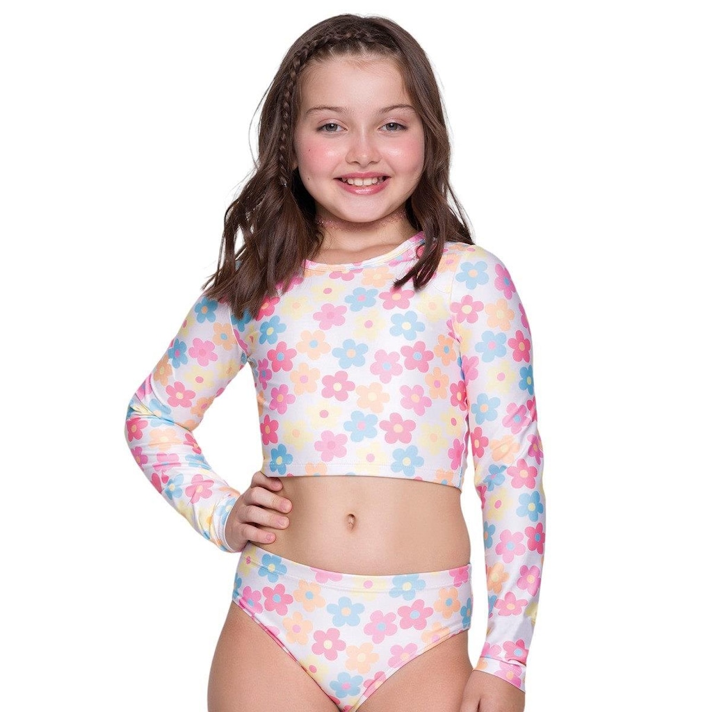 Camisa Manga Longa Selene Cropped - Infantil