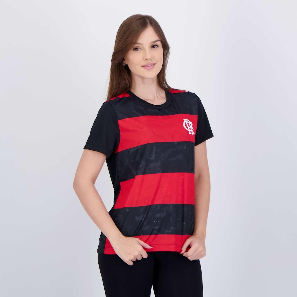 Imagem 2 do produto Camisa Flamengo Torcer Feminina Preta