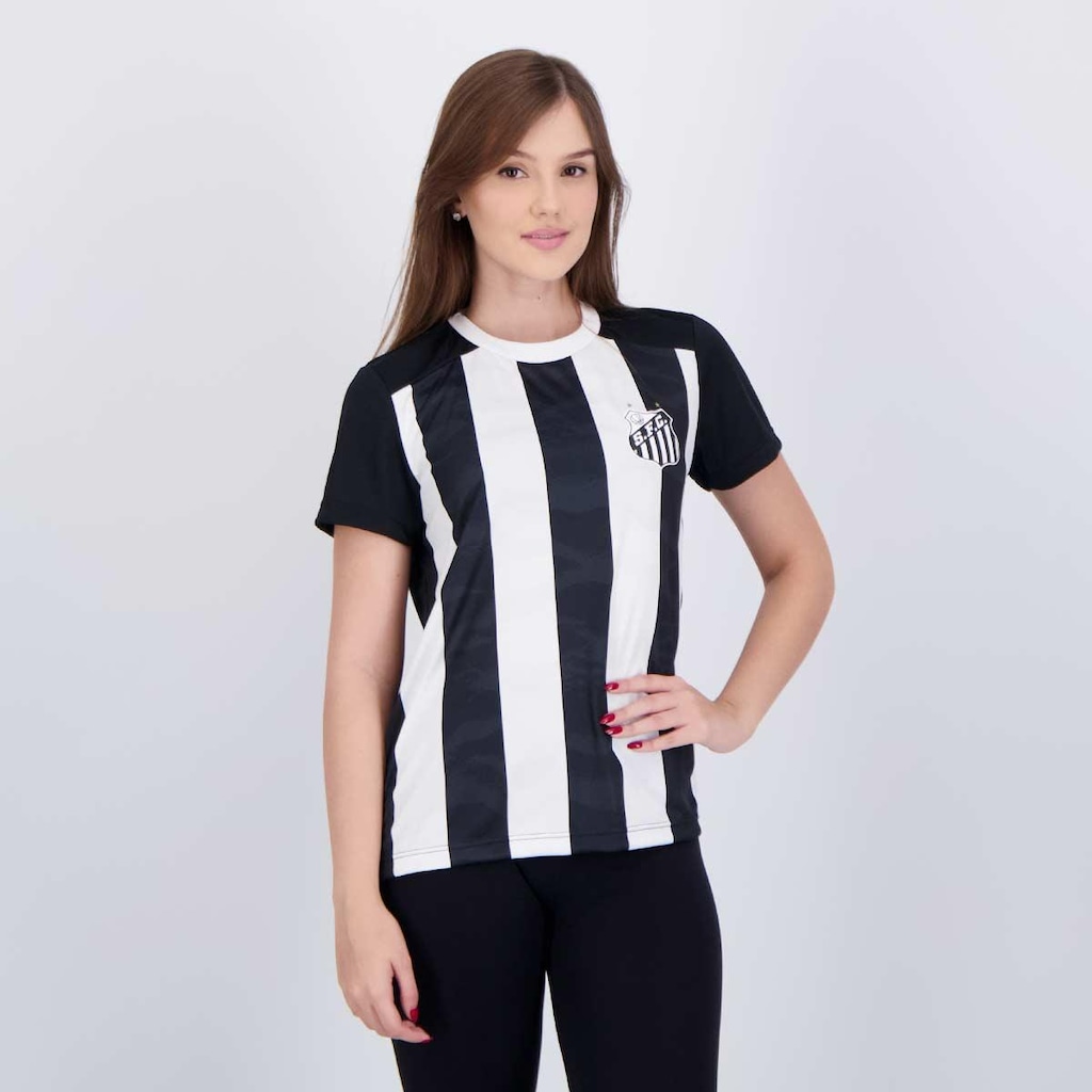 Imagem 2 do produto Camisa Santos Matriz Feminina Preta e Branca