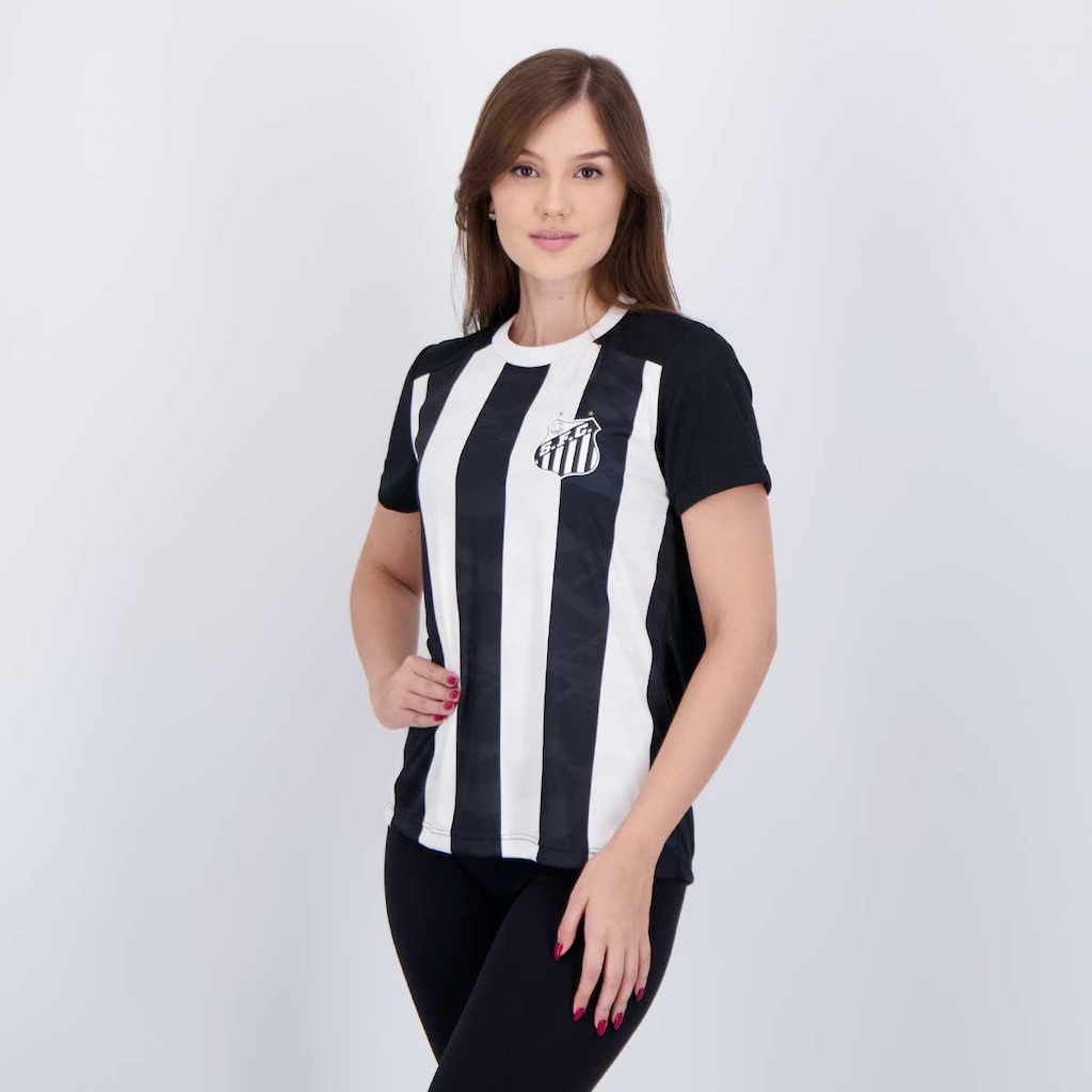 Imagem 3 do produto Camisa Santos Matriz Feminina Preta e Branca