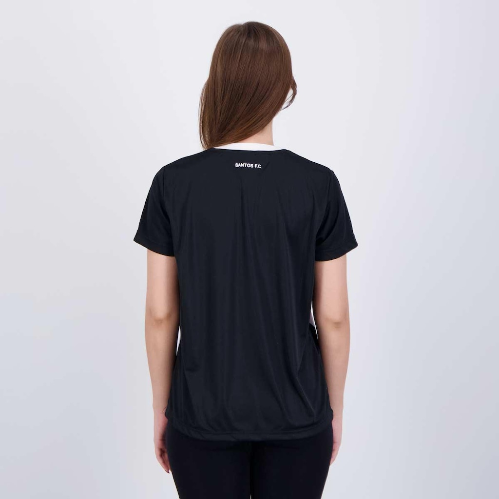 Imagem 4 do produto Camisa Santos Matriz Feminina Preta e Branca
