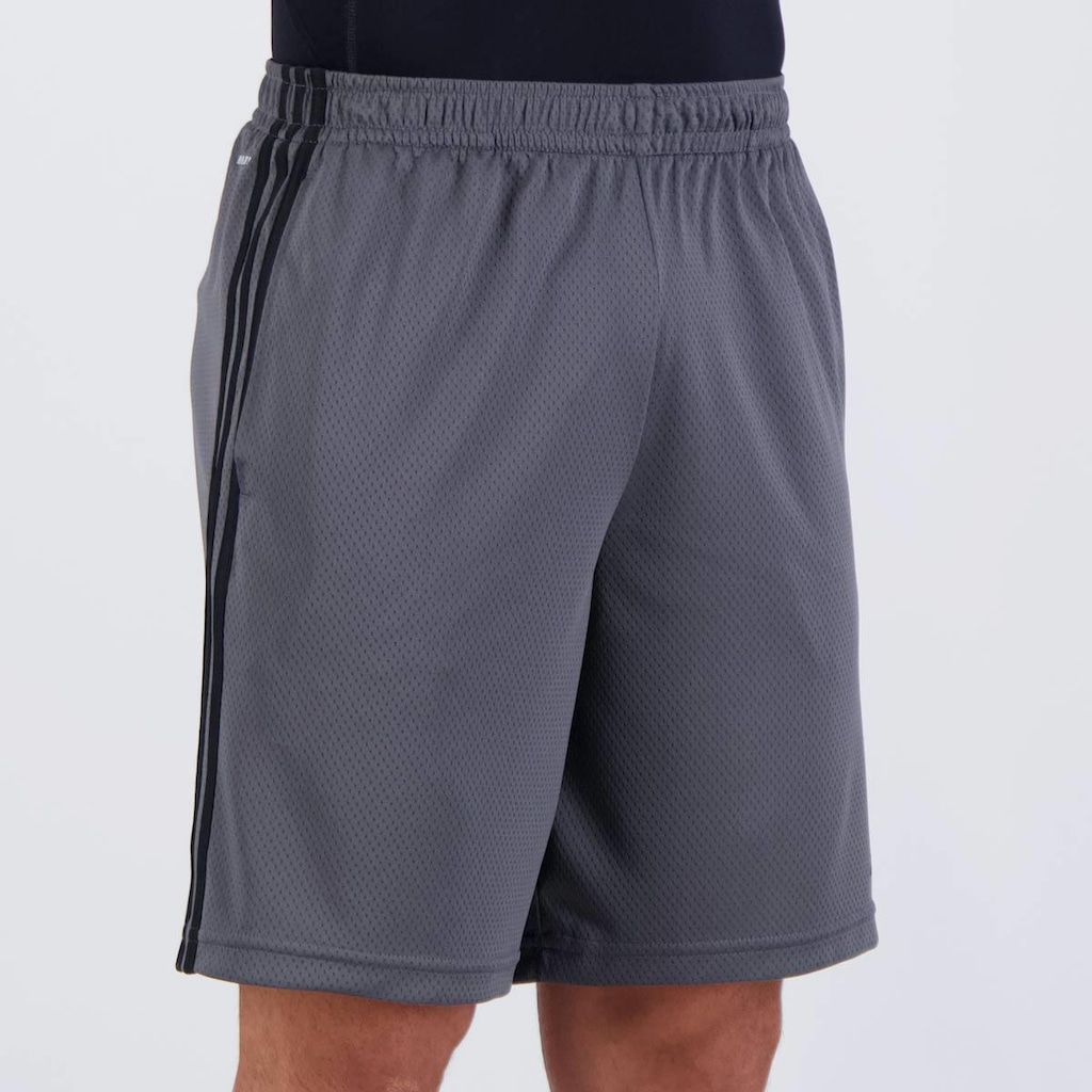 Imagem 2 do produto Bermuda adidas 3 Listras Cinza Escuro