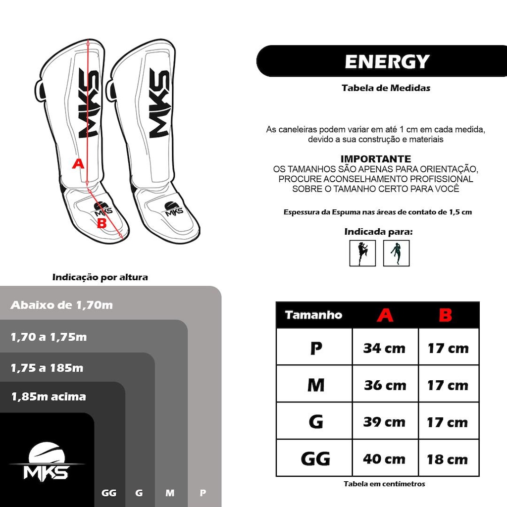 Imagem 2 do produto Caneleira Mks Energy