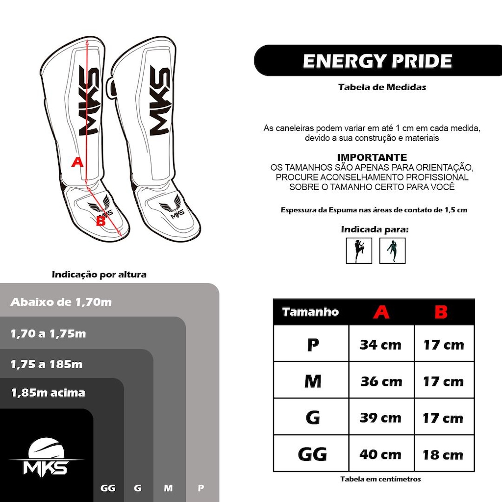 Imagem 2 do produto Caneleira Mks Energy Pride