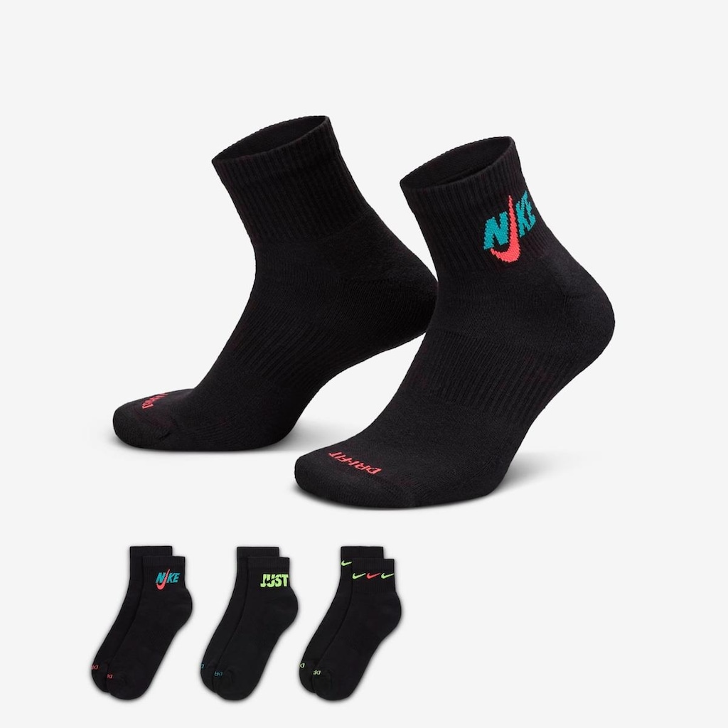 Kt Meias Nike Everyday Cushion com 3 Pares - Adulto