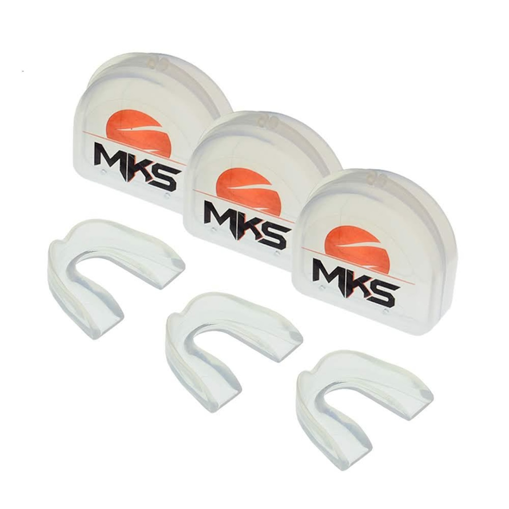 Protetor Bucal MKS - Simples (Pack com 3 + Estojos)