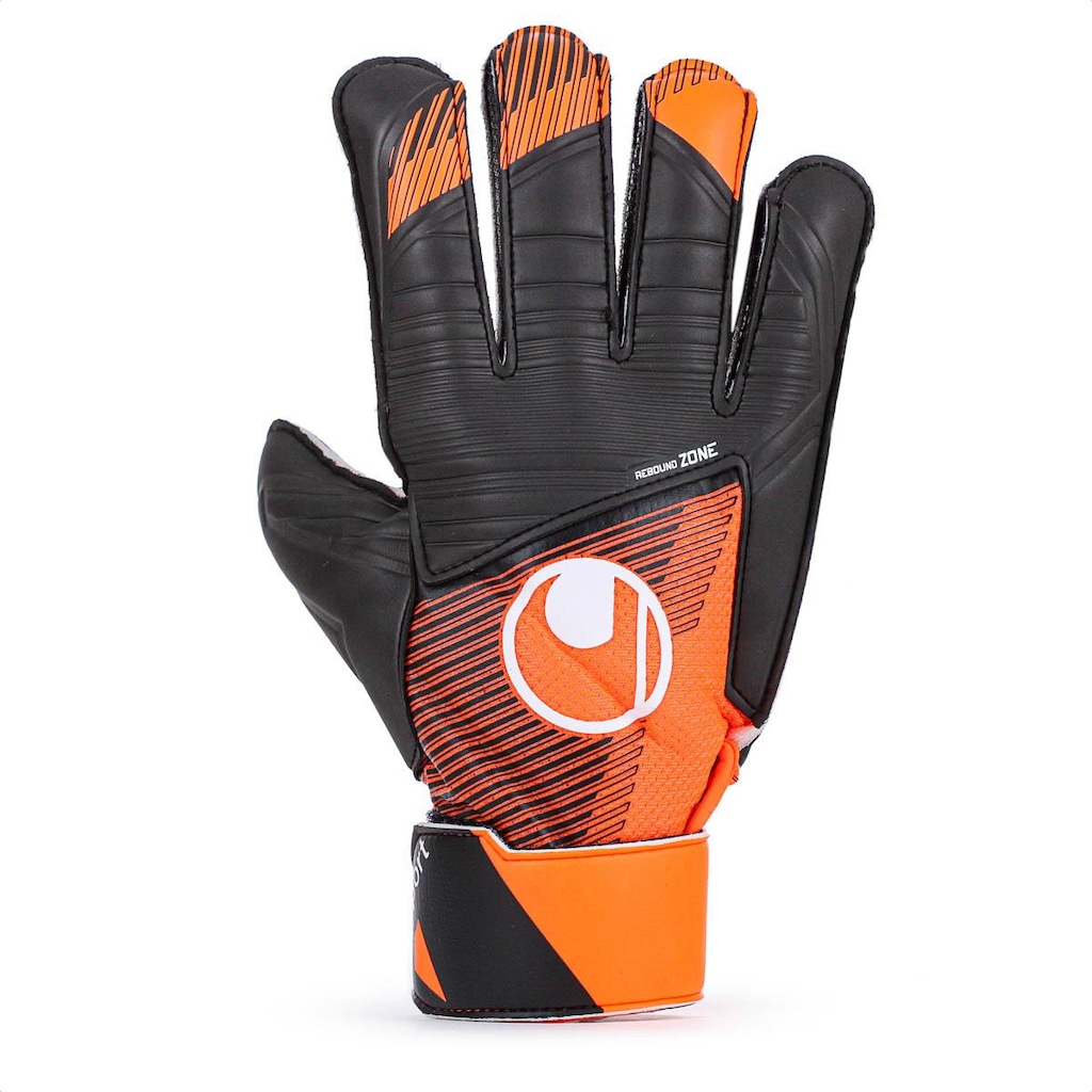 Imagem 2 do produto Luva de Goleiro Uhlsport Starter Resist+ Preto e Laranja - Adulto