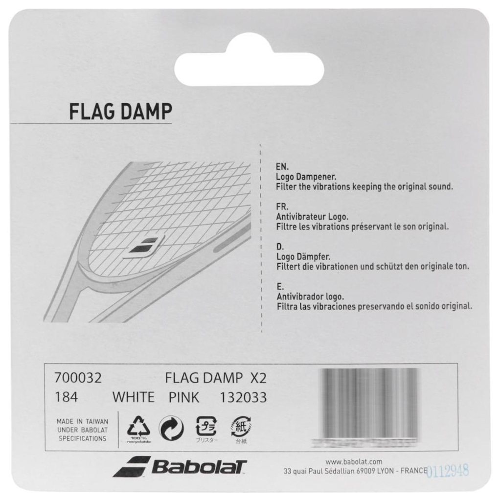 Imagem 3 do produto Antivibrador Babolat Flag Damp com 02 Unidades