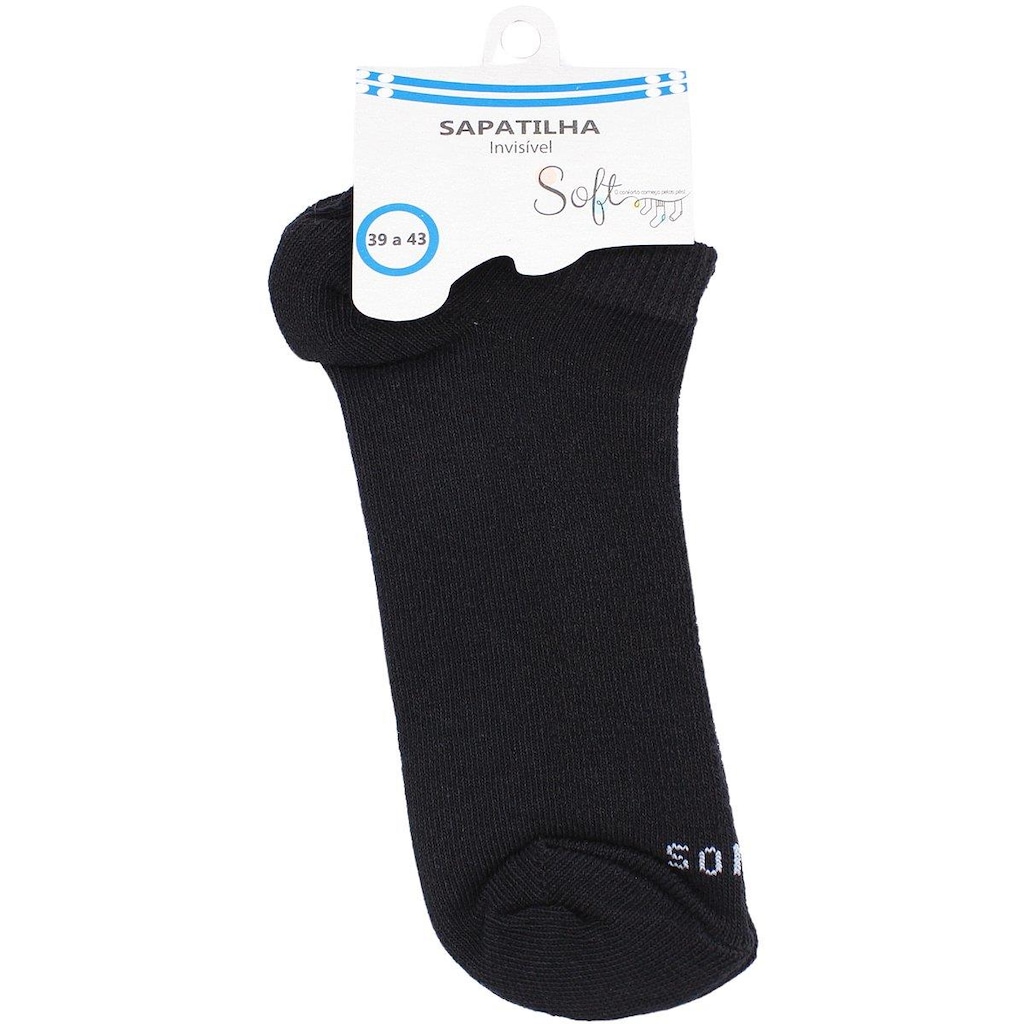 Imagem 2 do produto Meia Soft Cano Invisível Esportiva Atoalhada - 39 a 43 - Masculina