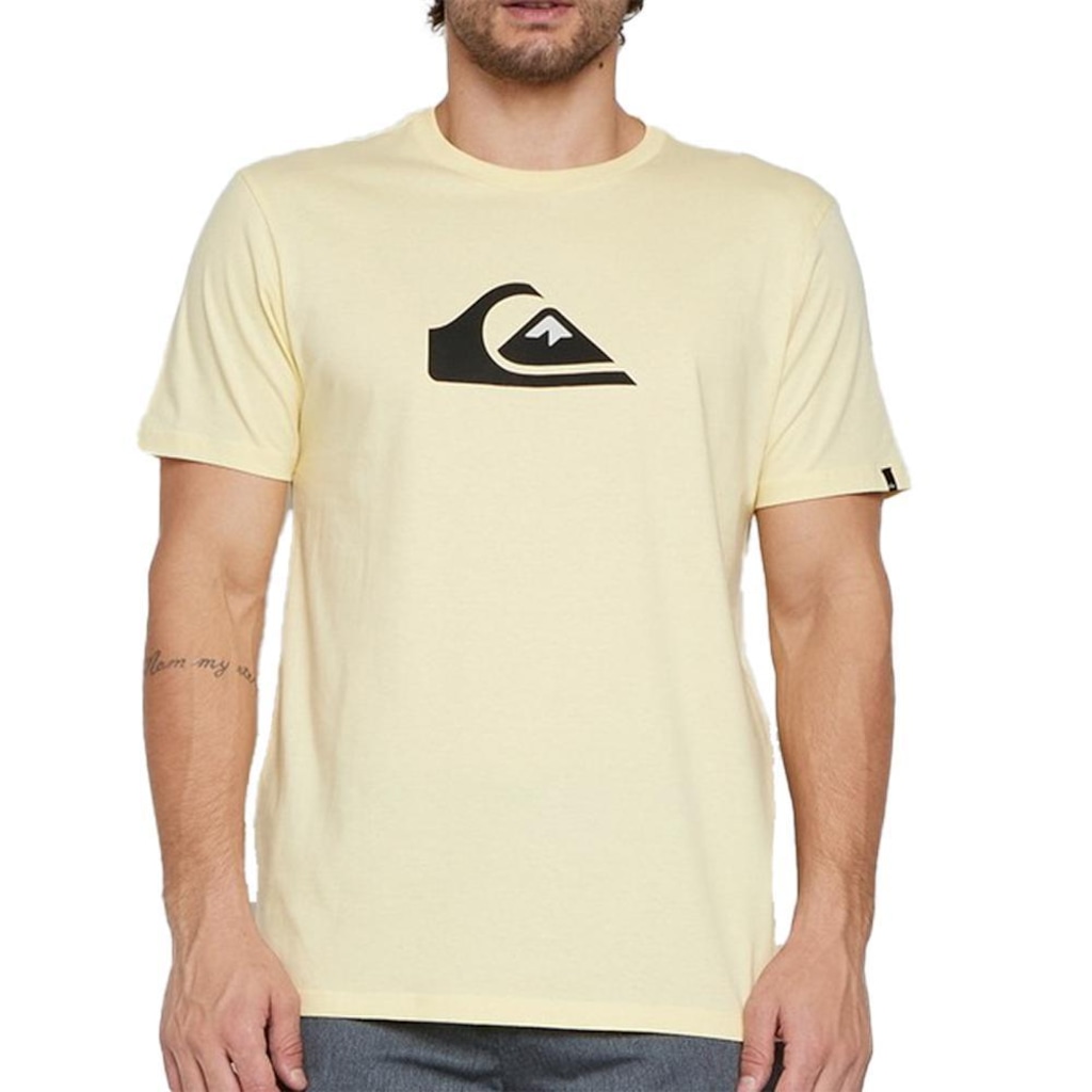 Camiseta Quiksilver Comp Logo Color Sm25 Masculina Amarelo