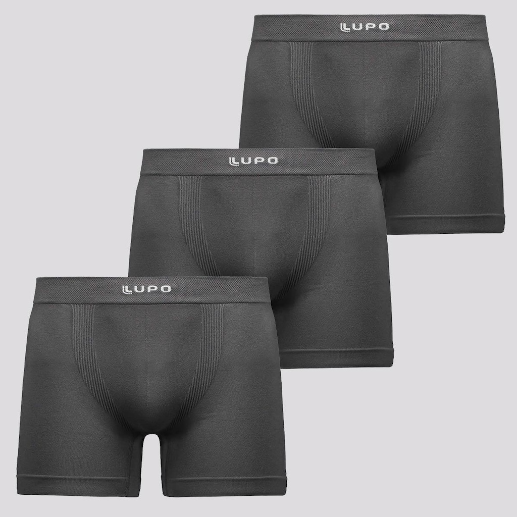Cueca Boxer Lupo Micromodal sem Costura - 3 Unidades