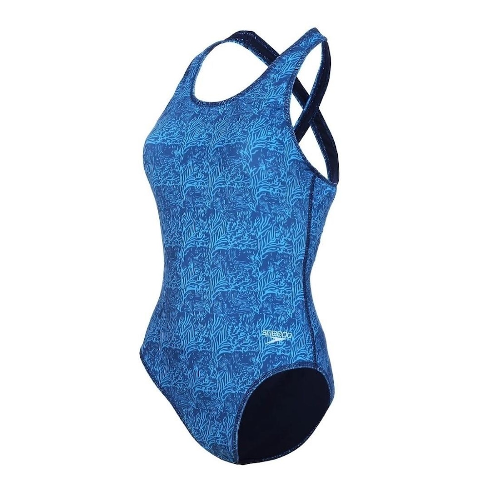 Maiô Speedo Cross Deep Map - Feminino