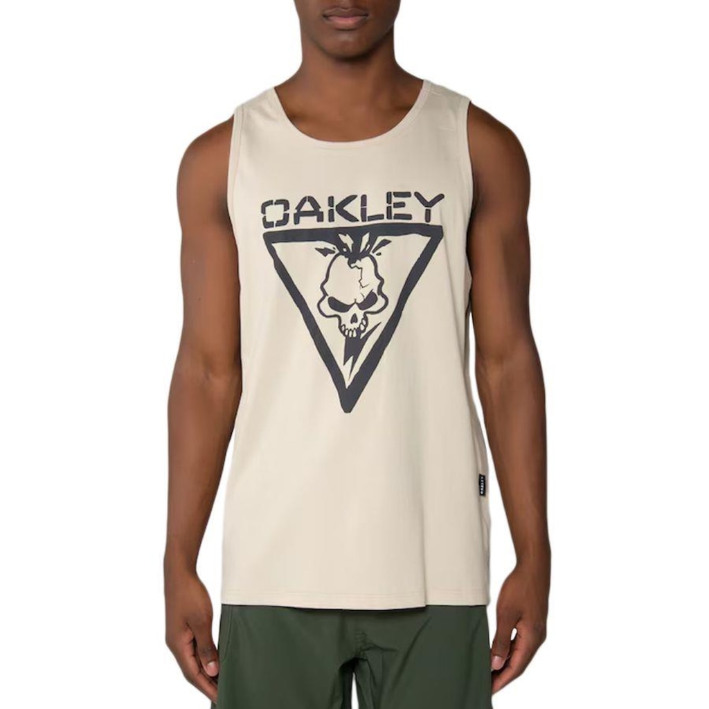 Camiseta Regata Masculina Oakley Skully Tank Wood Grey