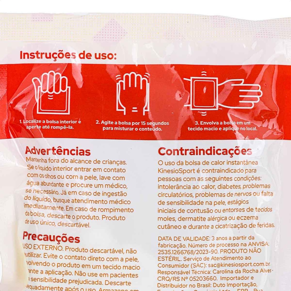 Imagem 4 do produto Bolsa de Calor Instantânea e Descartável Kinesiosport