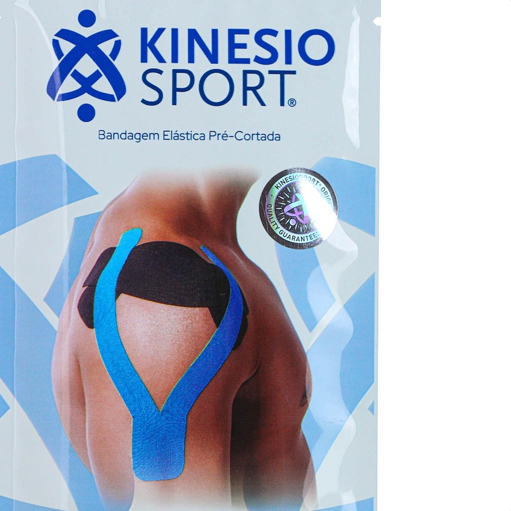 Imagem 2 do produto Bandagem Elastica Adesiva Kinesiosport Pré-Cortada Ombro 25Cm e 15Cm - Unissex
