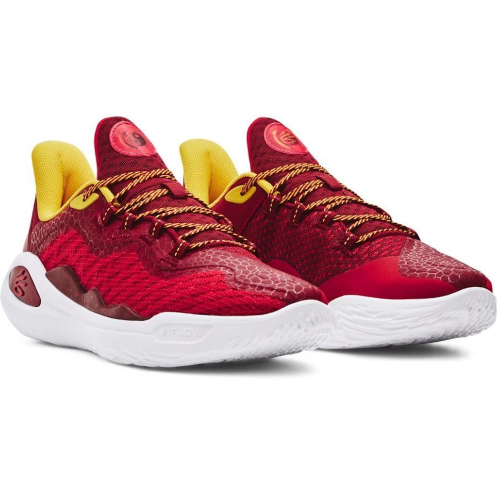 CURRY 11 FIRE アンダーアーマー Tênis Under Armour Curry 11 Bruce Lee Fire + 1 Mala Undeniable 5.0