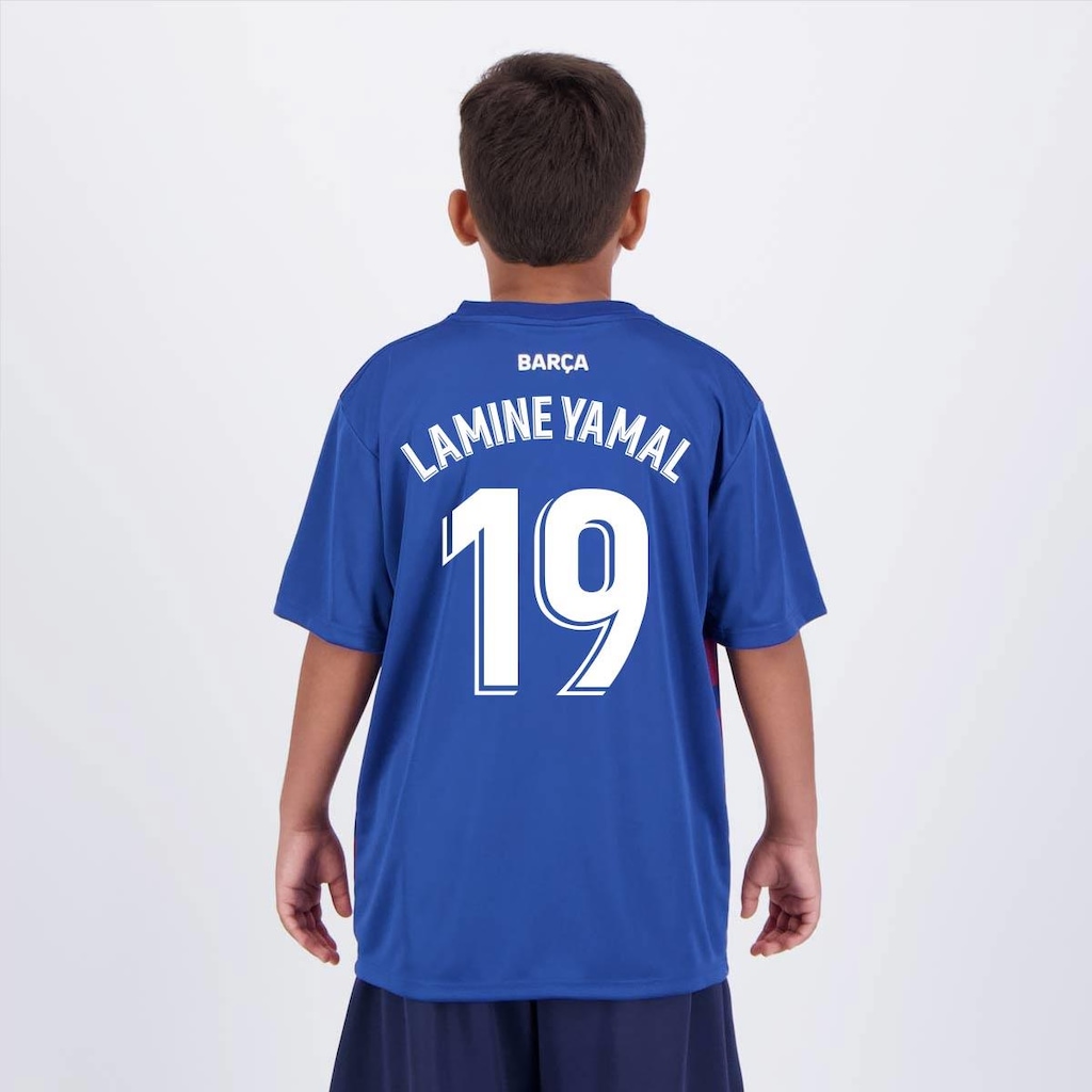 Camisa Barcelona Lamine Yamal 19 Dominant - Infantil