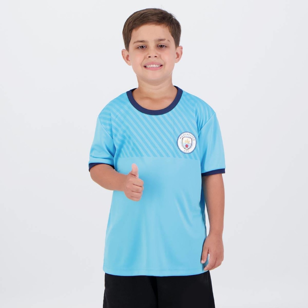 Camisa Manchester City Maine Infantil Azul