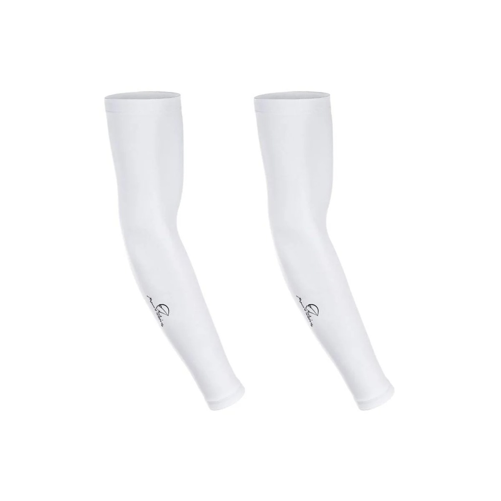 Manguito Ciclismo Verão Mauro Ribeiro Branco Proteção Uv 50+